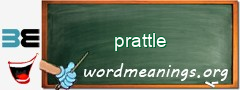 WordMeaning blackboard for prattle